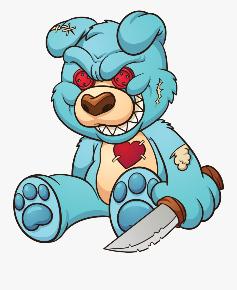 Transparent Carebears Clipart - Evil Teddy Bear Cartoon, Transparent Clipart