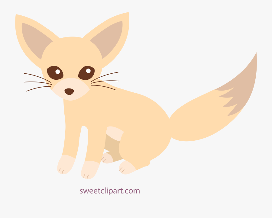 Fox Clipart Baby Fox - Animated Fennec Fox Drawing, Transparent Clipart