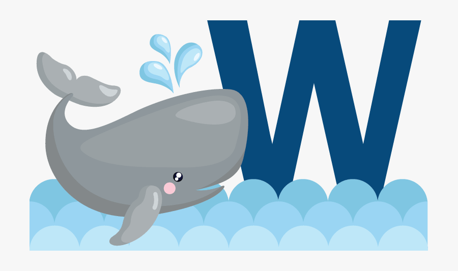 W Is For Whale Whale Clip Art, Transparent Clipart