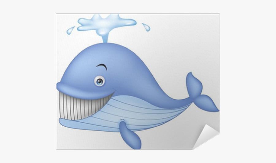 Cartoon Blue Whale - Draw Cartoon Blue Whale, Transparent Clipart