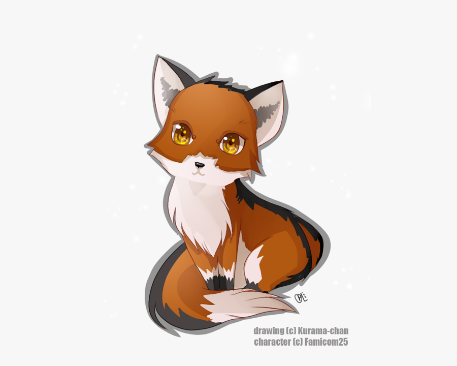 Anime Kawaii Baby Fox - Chibi, Transparent Clipart