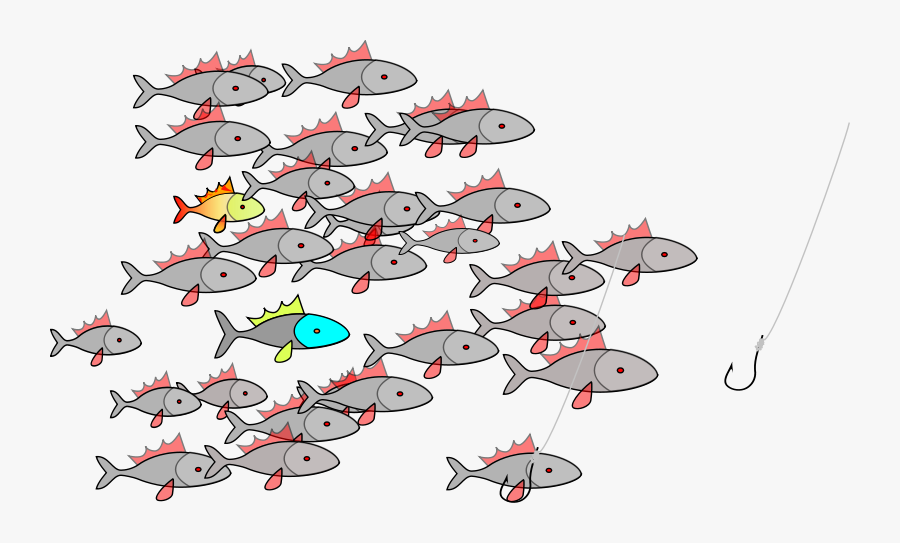 Fishes - Shoal Of Fish Animated, Transparent Clipart