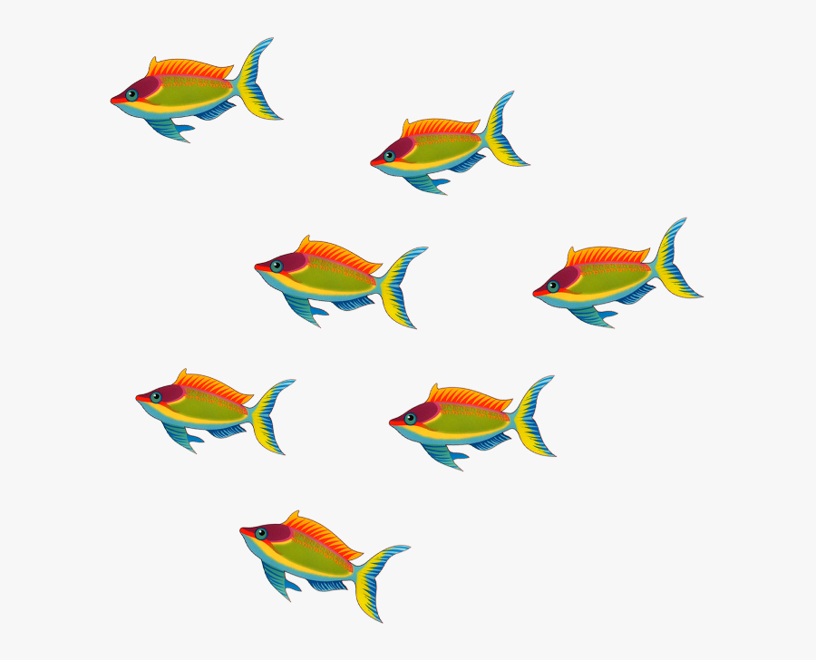 Six Fishes Clipart, Transparent Clipart