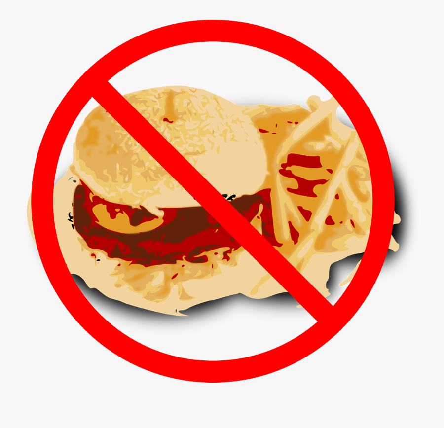 No Fast Food Png, Transparent Clipart
