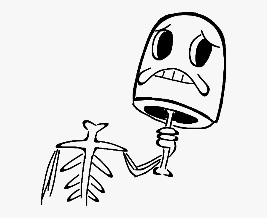 #skeleton #spongebob #dead #deadfish #spooky #fish - Spongebob Black And White Clipart, Transparent Clipart