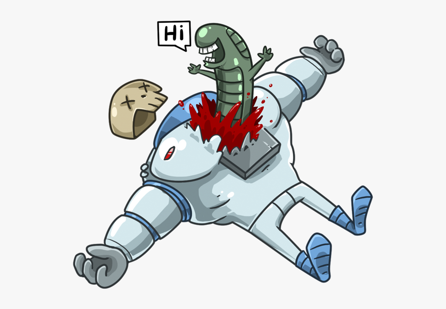 Lone Dead Spaceman Messages Sticker-7 Clipart , Png - Cartoon, Transparent Clipart
