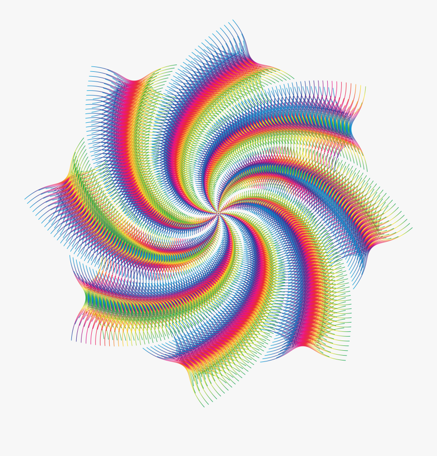 Prismatic Abstract Line Art Cyclone No Background Clip - Art Abstract Line, Transparent Clipart