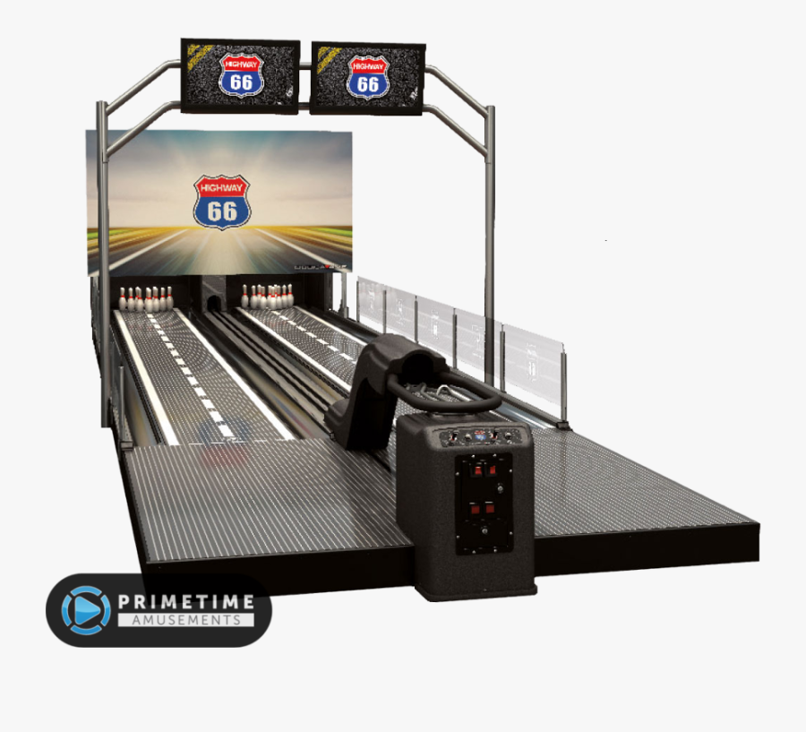 Highway66 Road Theme Bowl - Highway 66 Arcade Bowling, Transparent Clipart
