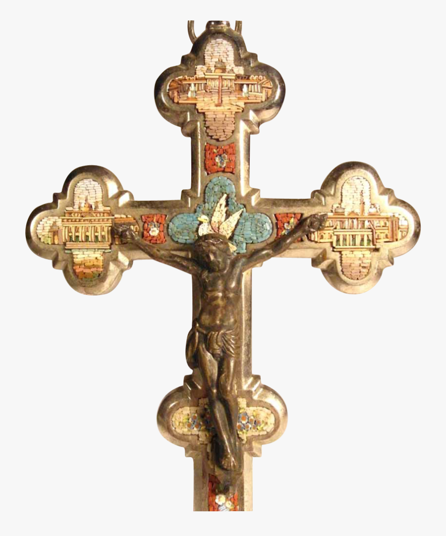 Micro Mosaic Picture Frame - Cross, Transparent Clipart