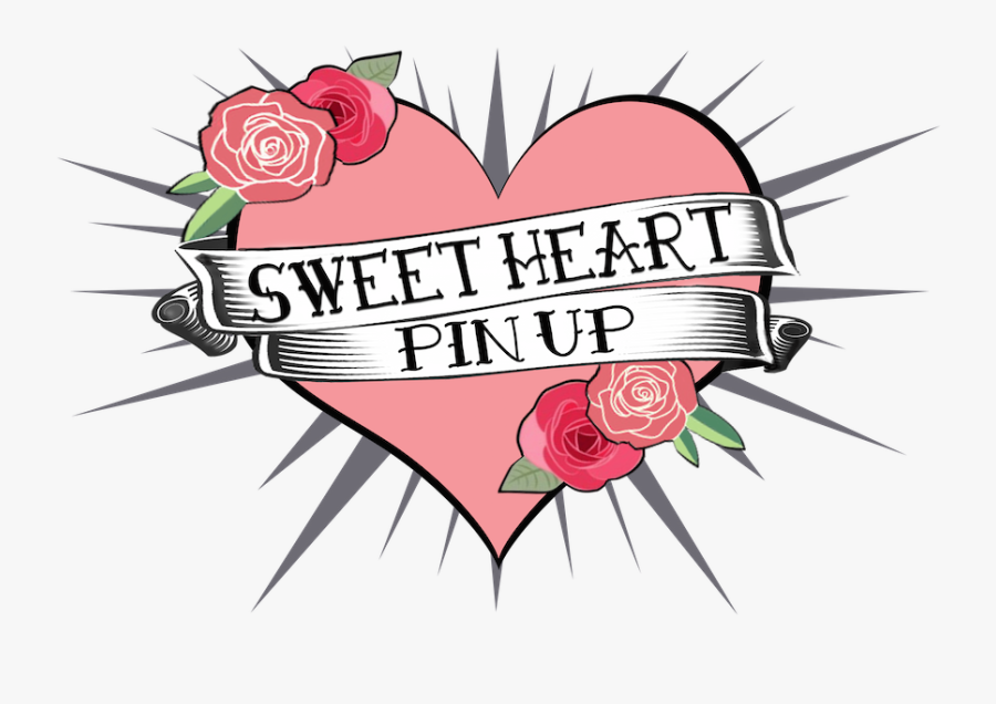 Pin Up Heart, Transparent Clipart