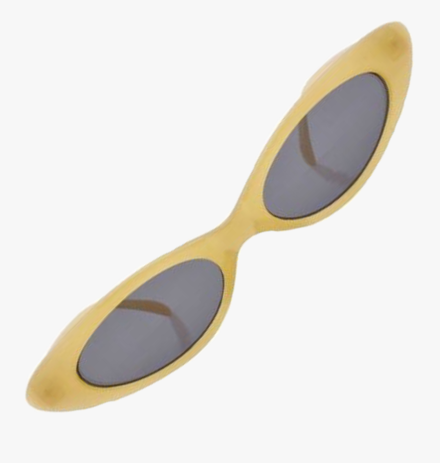 #sunglasses #vintage #retro #funky #yellow #goggles - Paddle, Transparent Clipart