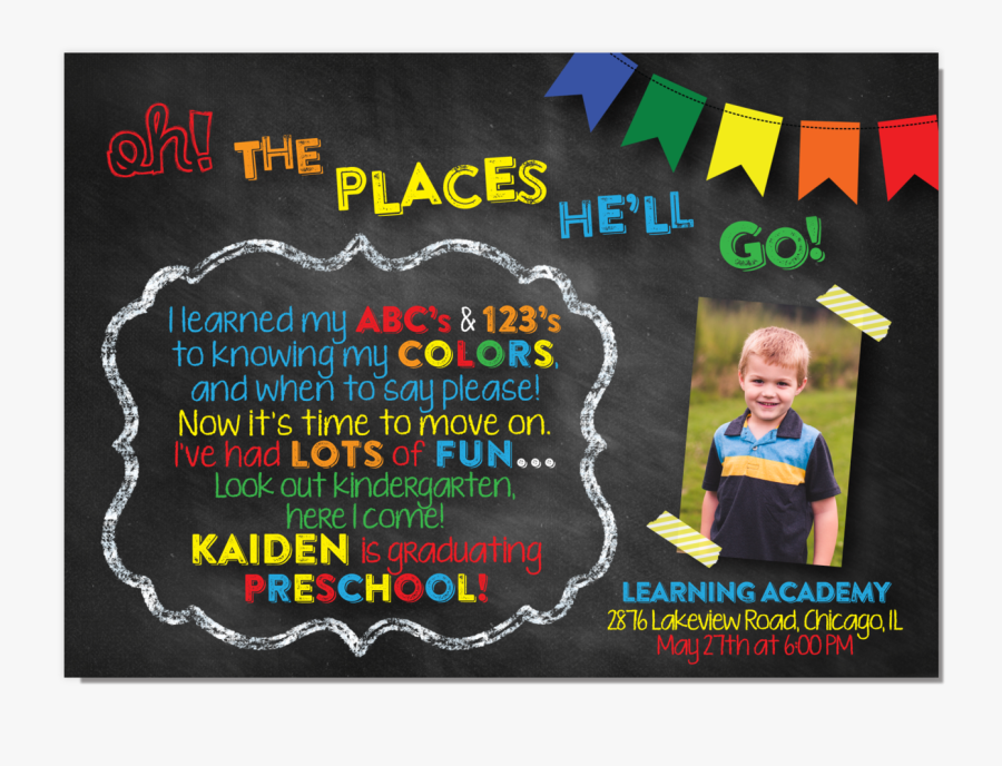 Clip Art Kindergarten Graduation Party - Kindergarten Graduation Announcement, Transparent Clipart