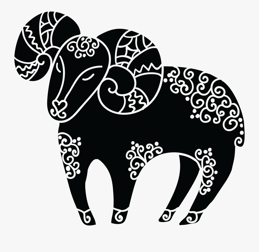 Free Clipart Of A Horoscope Astrology Zodiac Aries - Aries Transparent Background, Transparent Clipart