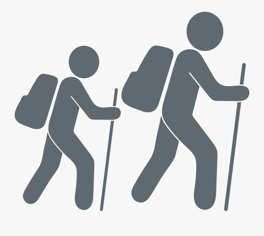 Hiking Icon, Transparent Clipart