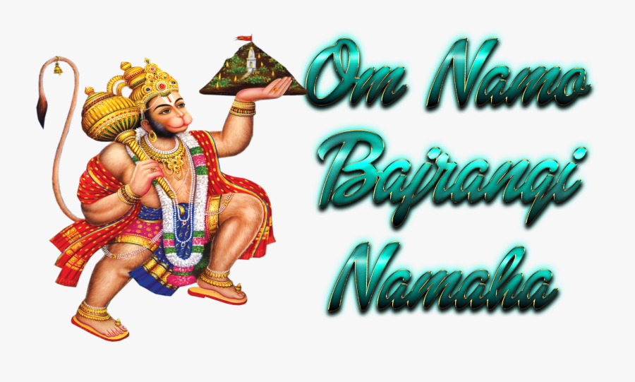 Om Namo Bajrangi Namaha Png - Hanuman Ji, Transparent Clipart