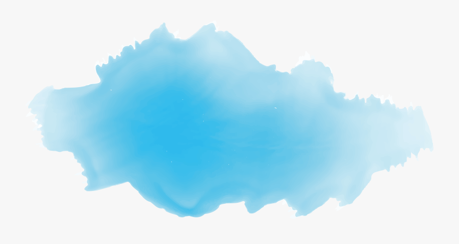 Clip Art Cloud Watercolor - Transparent Blue Watercolor Png, Transparent Clipart