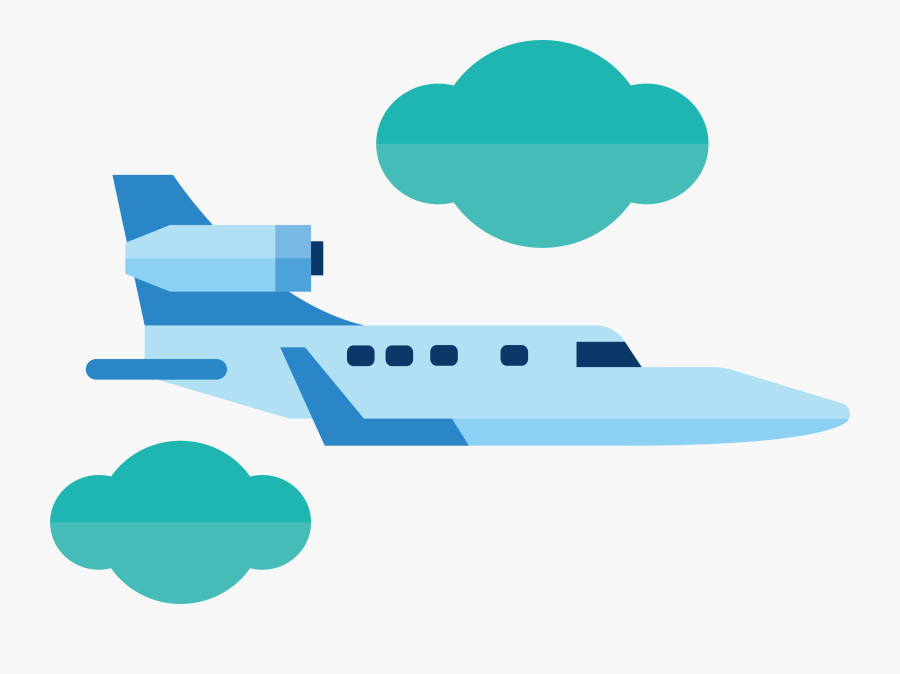 Aircraft Clip Art In The Clouds - Aeroplane In The Clouds Clipart, Transparent Clipart