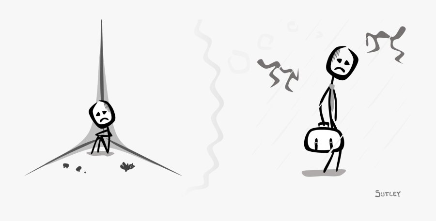 Cartoon Depicting Stressed Man - Childhood Trauma Png, Transparent Clipart