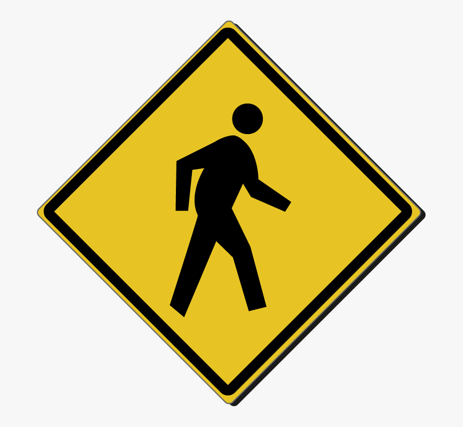 Pedestrian Crossing Sign Clip Art, Transparent Clipart