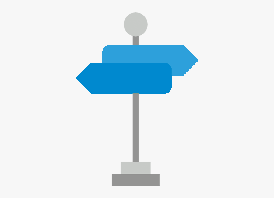 A Small Cartoon-style Image Of A Street Sign - Street Sign Blue Png, Transparent Clipart