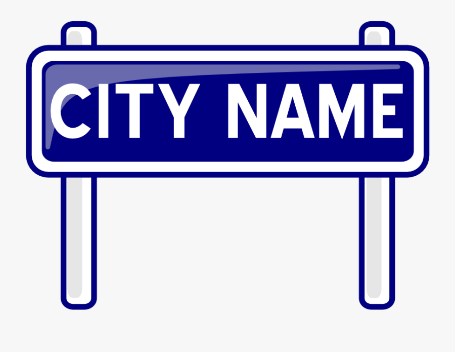 City Nameplate - Sign Post Clip Art, Transparent Clipart