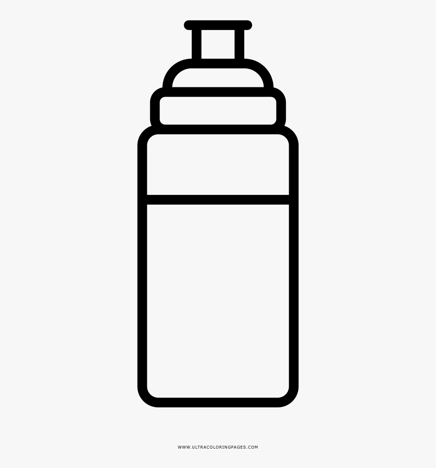 Water Bottle Coloring Page - Garrafa De Água Para Colorir, Transparent Clipart