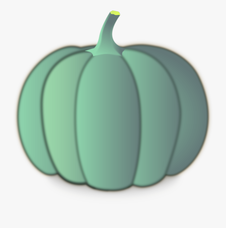 Green Pumpkin Clipart - Cute Blue Pumpkin Clipart, Transparent Clipart