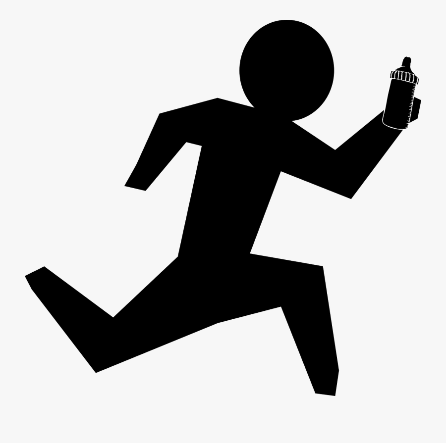 Running Man Icon Red, Transparent Clipart