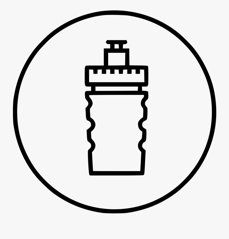 Water Bottle Drink School Drinking Fashion - Line Art, Transparent Clipart