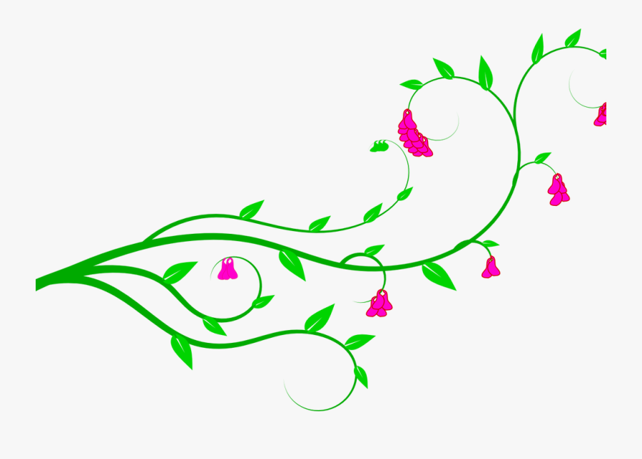 Download Vine Clip Art - Transparent Vines And Flowers, Transparent Clipart