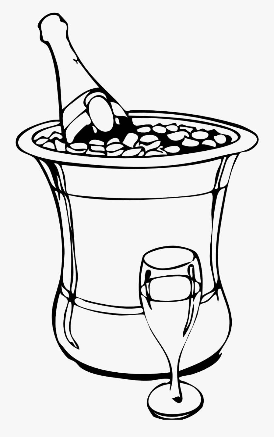 Transparent Champagne Bottle Png - Champagne Clip Art, Transparent Clipart