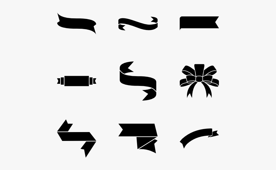 Ribbons - Ribbon Icon Vector, Transparent Clipart