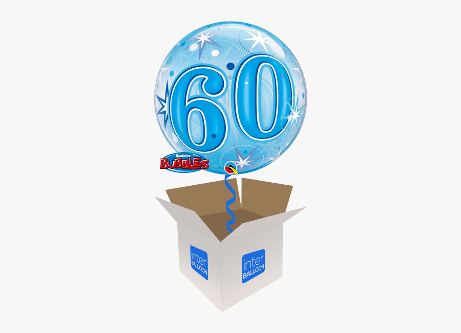 22″ Blue 60 Bubble - Balloon, Transparent Clipart
