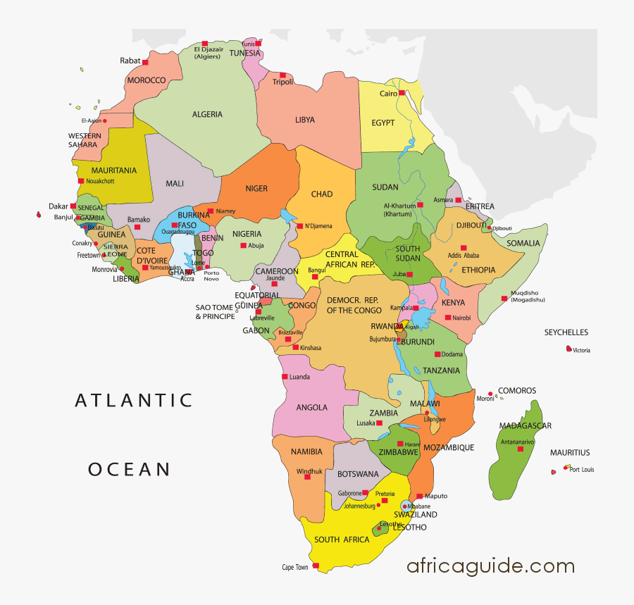 Africa Map - Map Of Africa 2019, Transparent Clipart