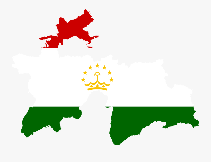 Borders Country Flag Free Picture - Map Of Tajikistan Of Flag, Transparent Clipart