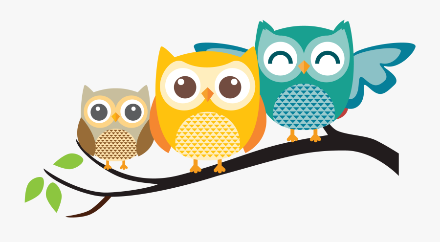 Close Owl Cartoon Family - Owl Family Clipart Transparent Background, Transparent Clipart