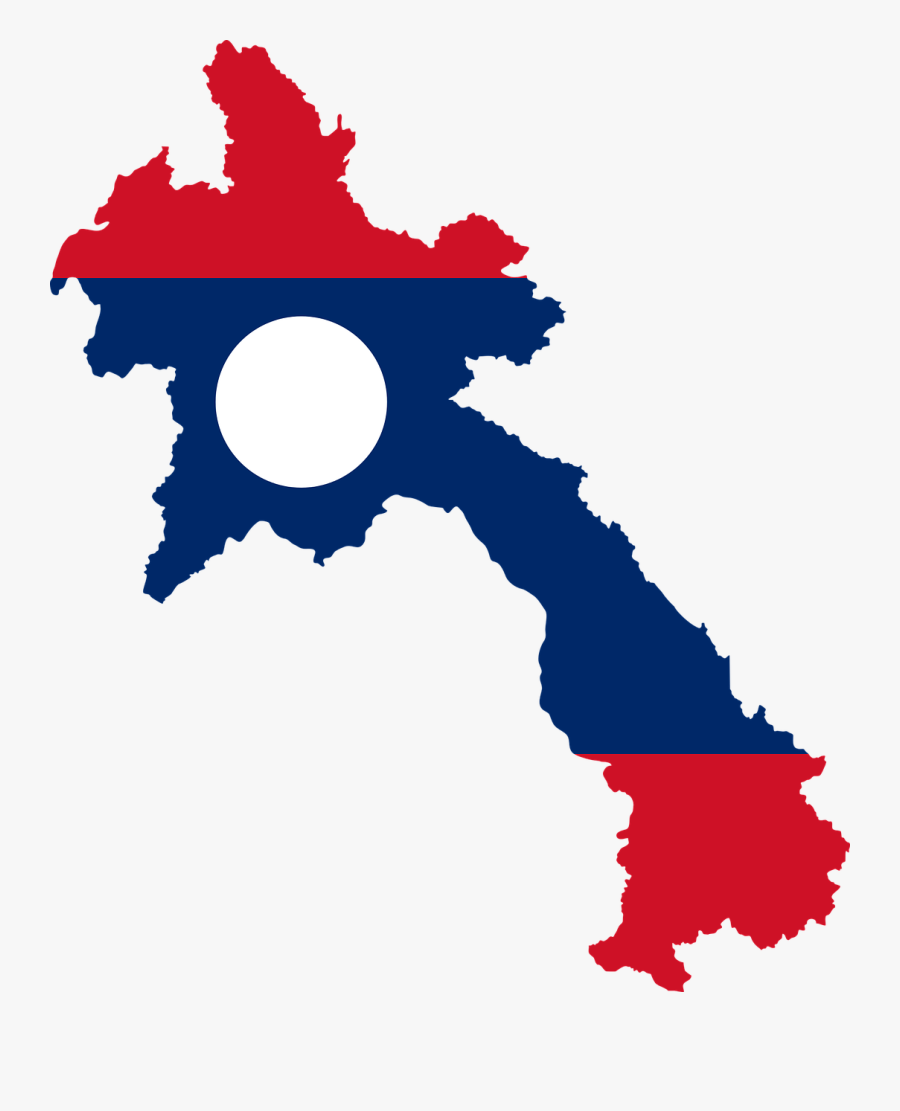 Borders Country Flag Free Picture - Laos Map And Flag, Transparent Clipart