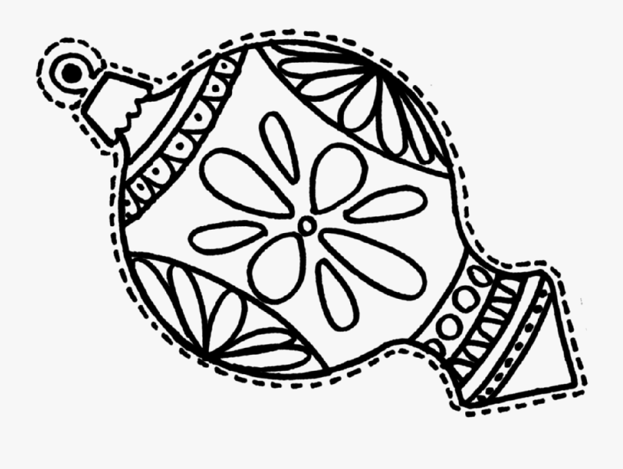 Christmas Ornament Coloring Page - Detailed Christmas Ornaments Coloring Pages, Transparent Clipart