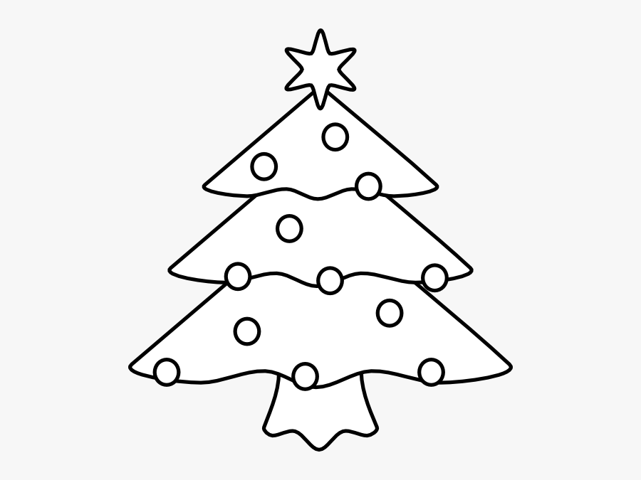 Holiday Tree Clipart Black And White, Transparent Clipart