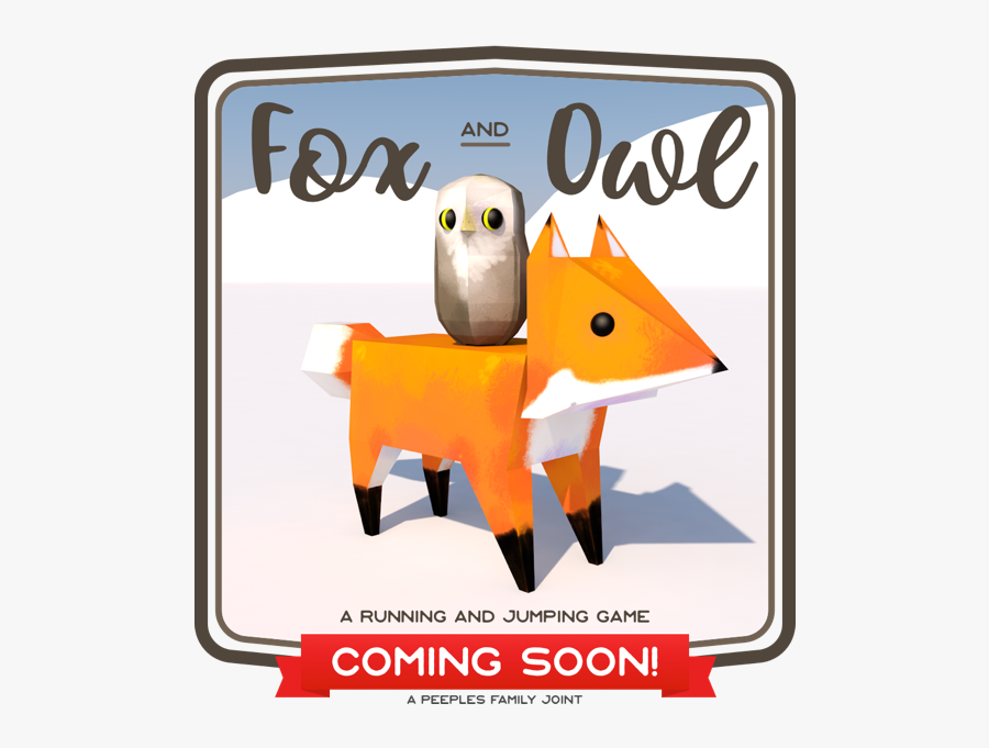 Fox And Owl Game Characters C4d Low Poly Illustration - Cartoon, Transparent Clipart