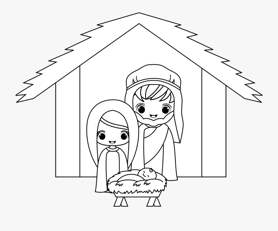 Nativity Scene - Cartoon, Transparent Clipart