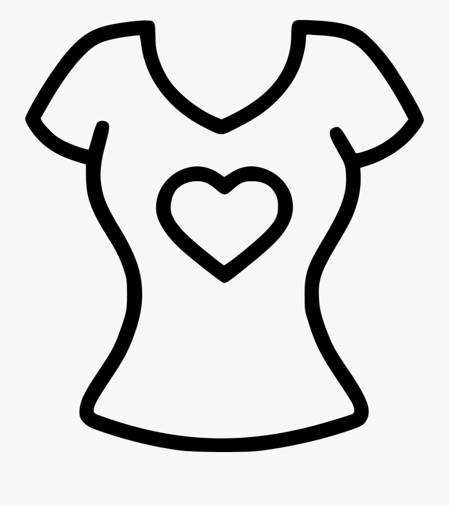 Romantic Valentine Valentines Day Top Heart - Women T Shirt Cloth Icon, Transparent Clipart
