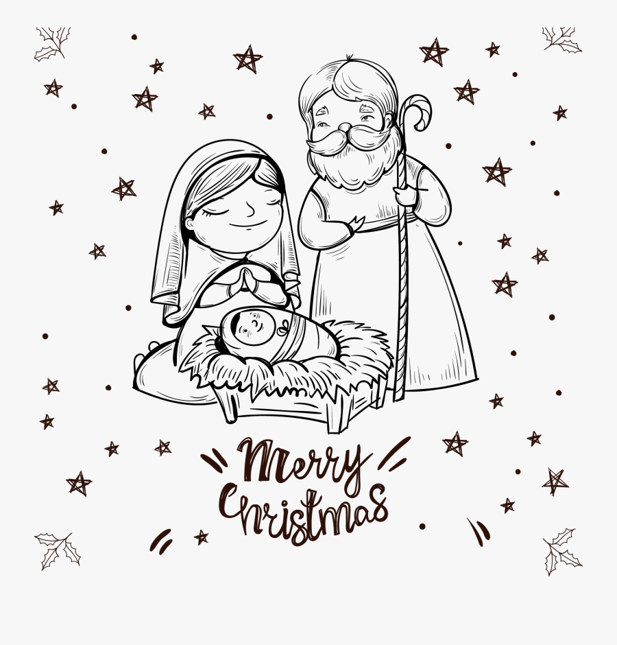 Christ The Redeemer Nativity Of Jesus Christianity - Mewarnai Gambar Kelahiran Yesus, Transparent Clipart