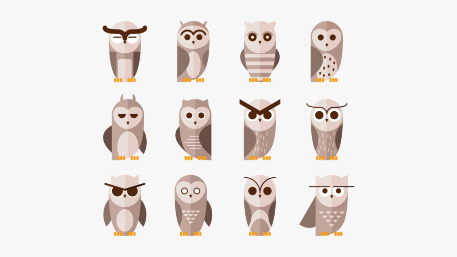 Brown Coruja Icons Vectors - Cute Owl Face, Transparent Clipart