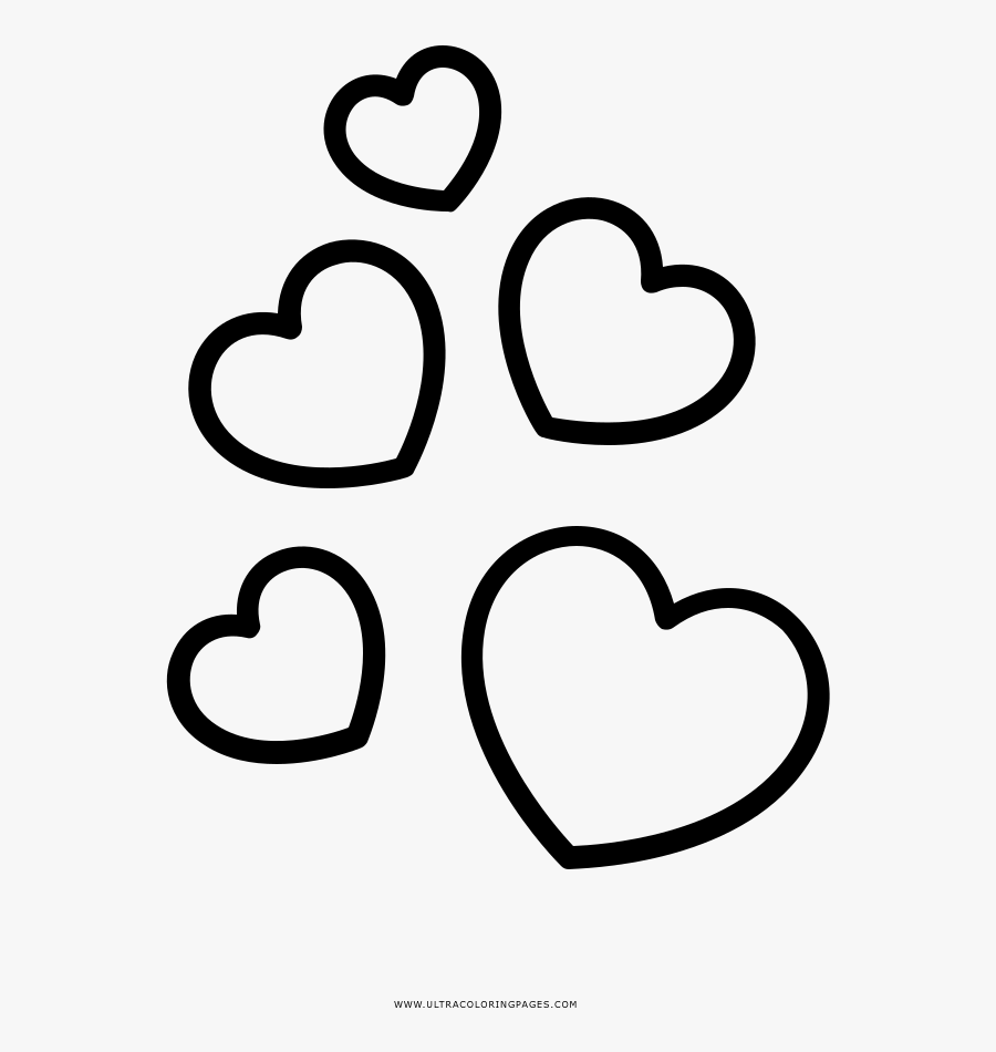 Valentines Day Coloring Page - Heart, Transparent Clipart