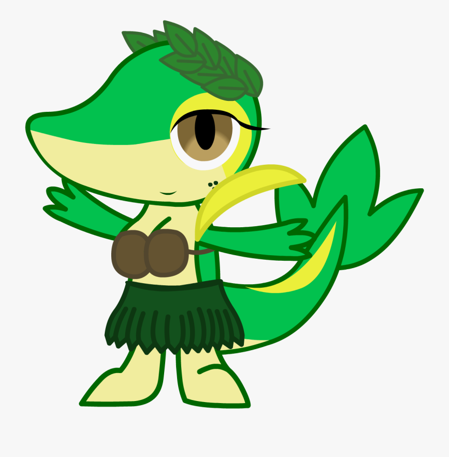 Duchess The Hula Snivy - Cartoon, Transparent Clipart