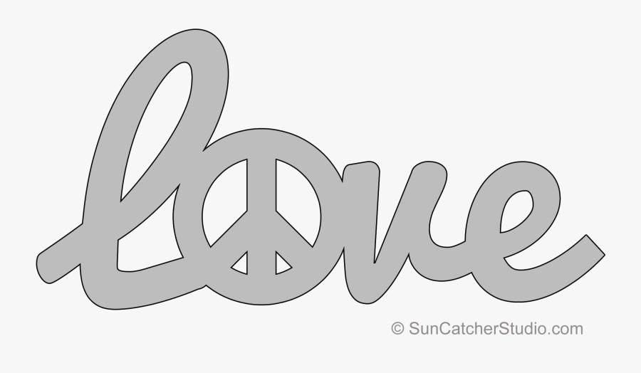 Transparent Peace Word Png - Stencil Peace Love Free, Transparent Clipart