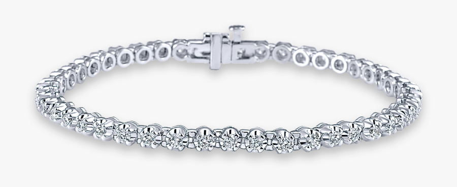 Graduated Diamond Tennis Bracelet - Silver Diamond Braclet Png, Transparent Clipart