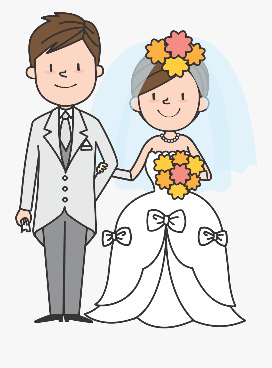 Graphics Vector Marriage Illustration Wedding Free - Wedding Couple With Shades Clipart, Transparent Clipart