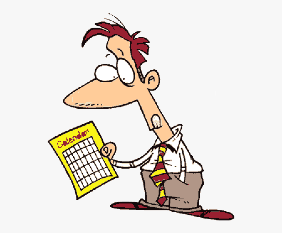 Flexible Dates - Someone Looking At A Calendar, Transparent Clipart